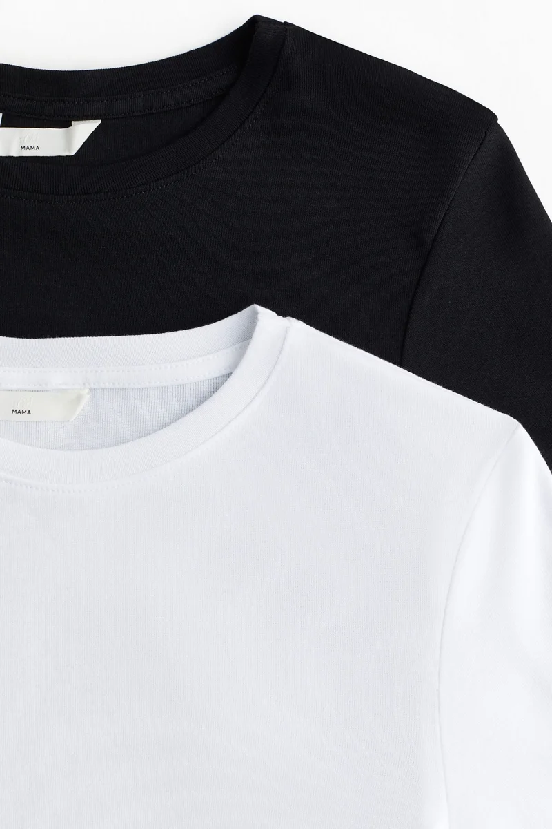 H&M MAMA 2-pack cotton jersey tops