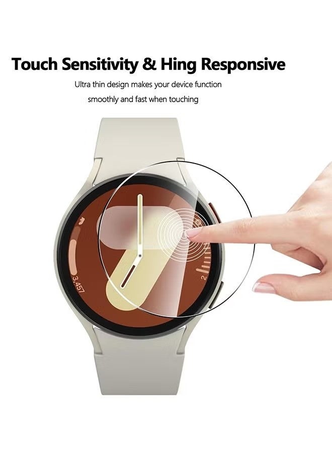 3 Pcs Samsung Galaxy Watch 7 44mm Screen Protector Film, HD Clear Scratch-Resistant Dustproof Anti-Bubble Wear-Resistant Tempered Glass Protection Film - Image 4