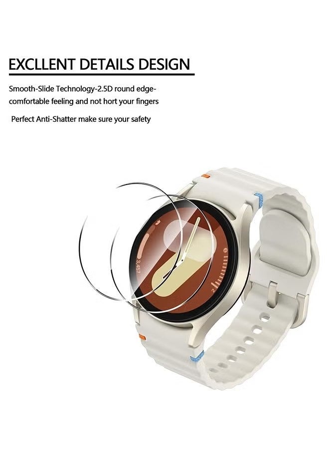 3 Pcs Samsung Galaxy Watch 7 44mm Screen Protector Film, HD Clear Scratch-Resistant Dustproof Anti-Bubble Wear-Resistant Tempered Glass Protection Film - Image 5