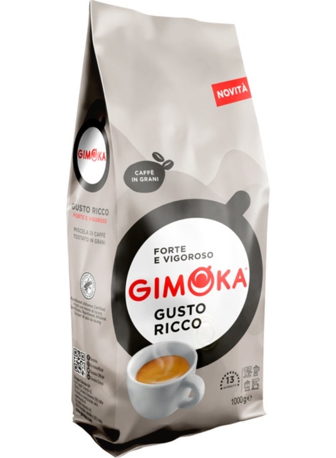 GIMOKA Gusto Rico Bianco Coffee Beans 1kg - Image 2