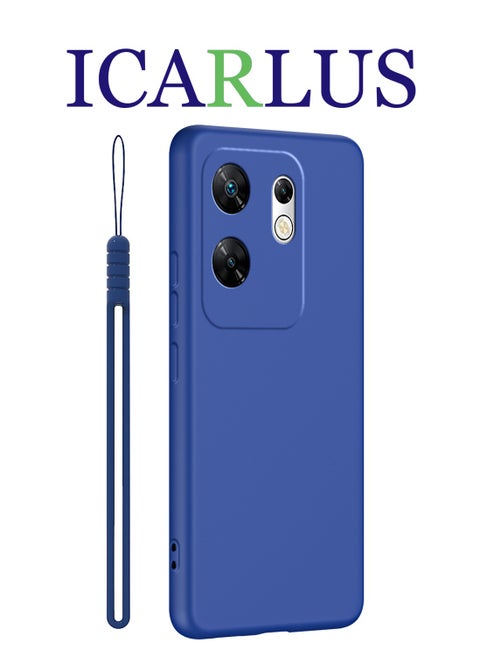 For Infinix Zero 30 4G Case Slim Liquid Silicone Protective Cover Blue