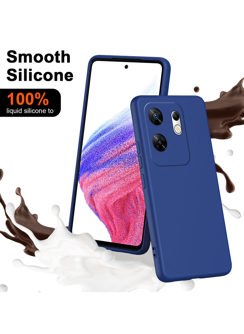 ICARLUS For Infinix Zero 30 4G Case Slim Liquid Silicone Protective Cover Blue  - Image 2