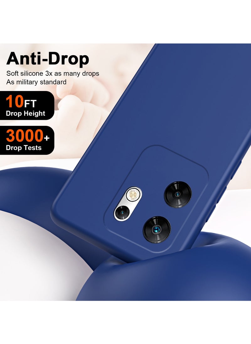 ICARLUS For Infinix Zero 30 4G Case Slim Liquid Silicone Protective Cover Blue  - Image 3