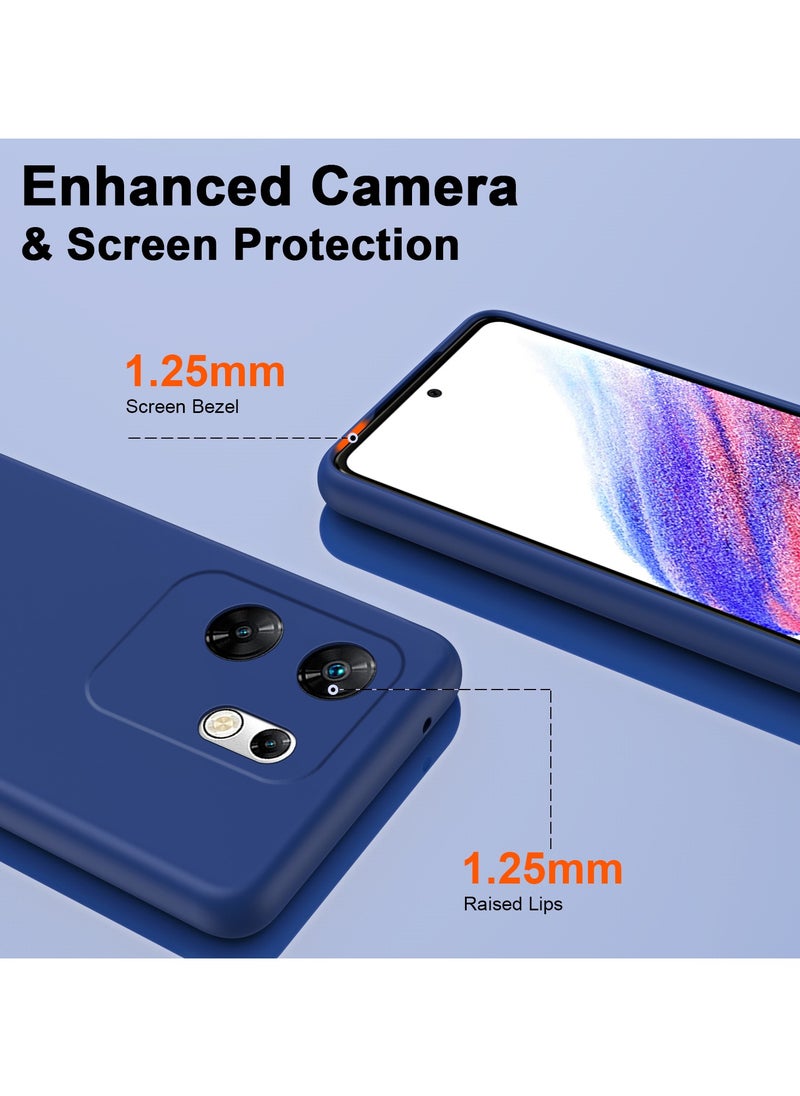 ICARLUS - For Infinix Zero 30 4G Case Slim Liquid Silicone Protective Cover Blue - Image 1