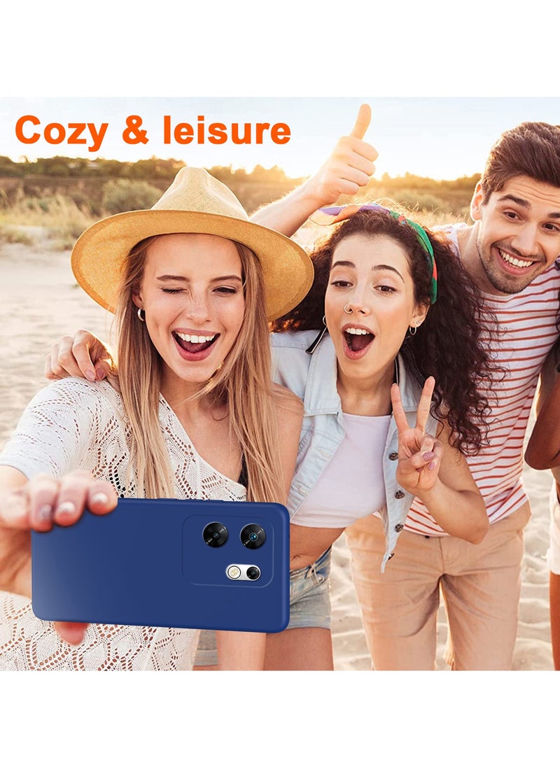 ICARLUS - For Infinix Zero 30 4G Case Slim Liquid Silicone Protective Cover Blue - Image 1