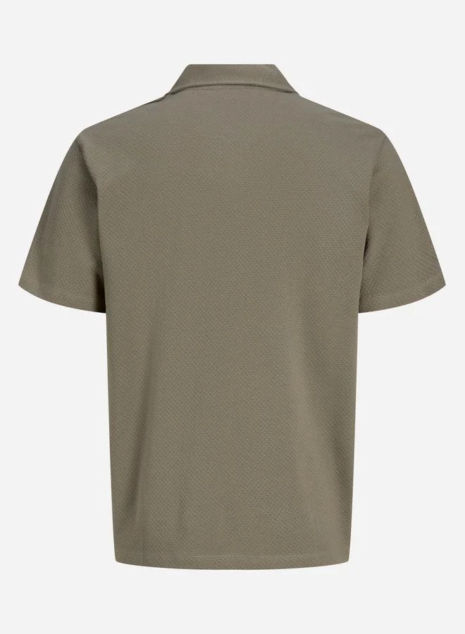 JACK & JONES Men Textured Cotton Polo