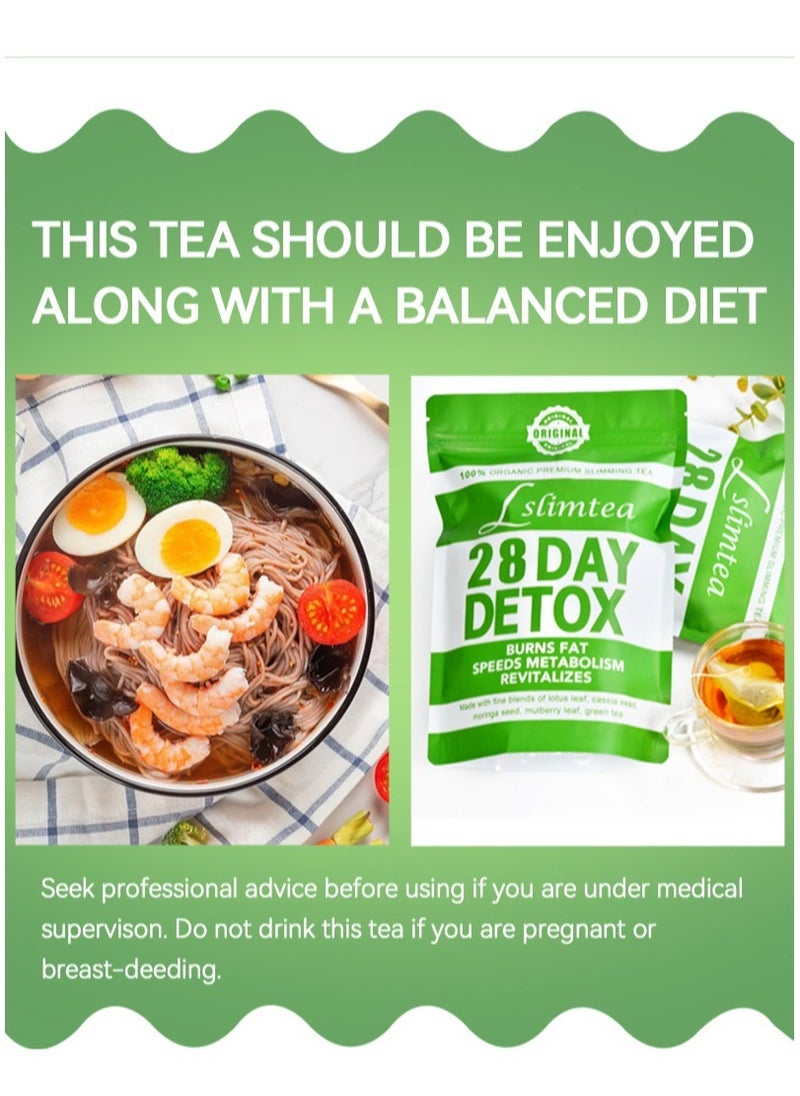 Wins Town 28 Day Detox Slimming Weight Loss Tea , Boost Metabolism, Suppress Appetite, Detoxify and Slim Down,Promotes Fat Digestion and Absorption, Aids Bowel Movement, Supports Stomach Health, Reduces Accumulation of Abdominal Fat  - Image 4