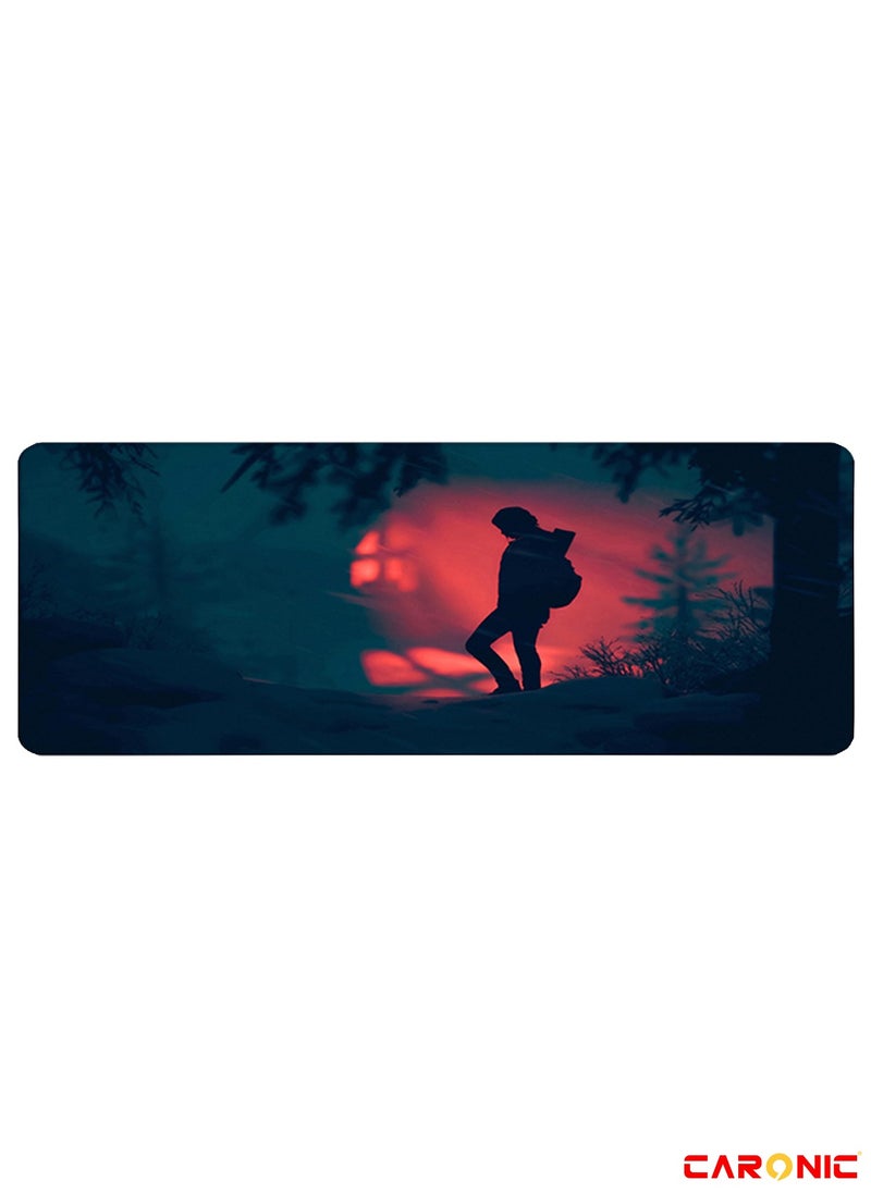 CARONIC - Large Gaming Mouse Pad with Superior Micro Weave Cloth Extended Desk Mousepad with Stitched Edges Non-Slip Base Water Resist Keyboard Pad For Gamer And Office Home TLO 192 - Image 1