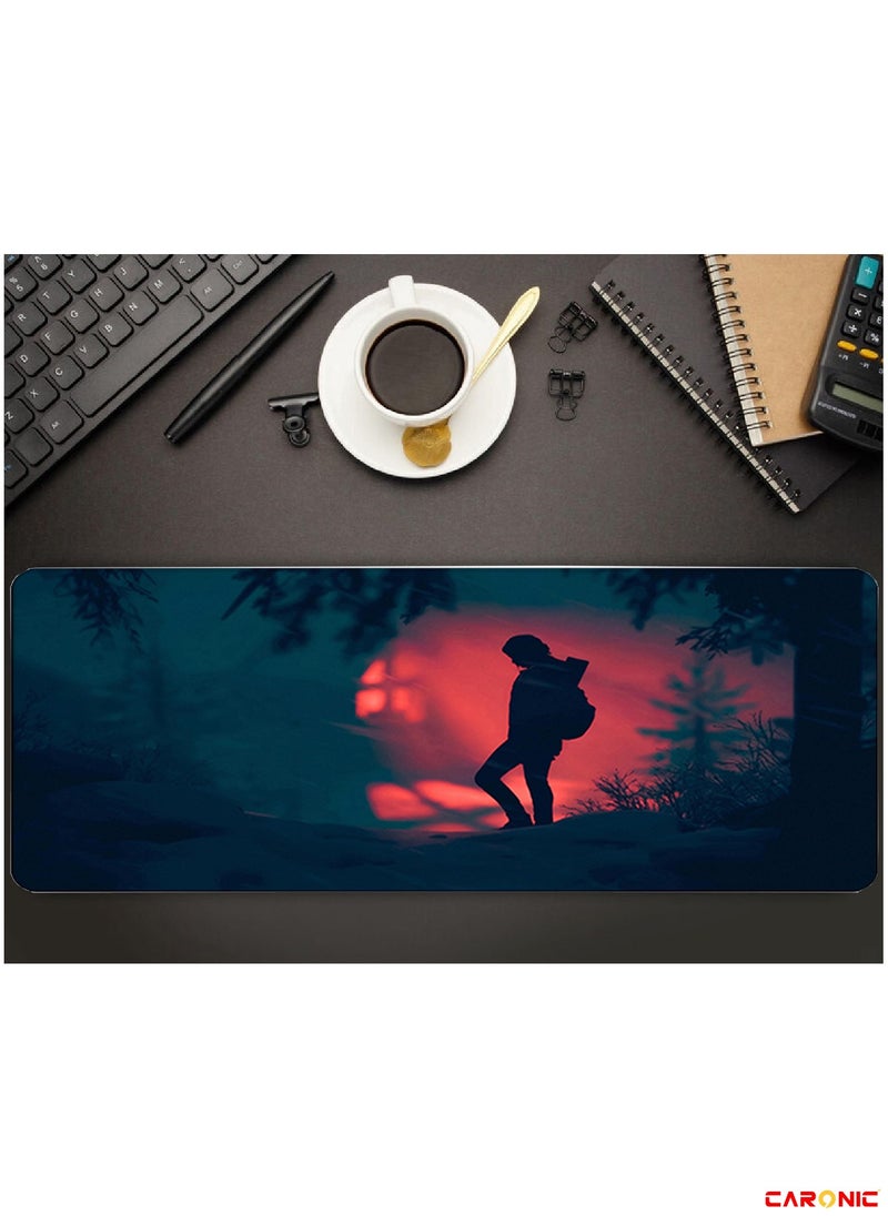 CARONIC - Large Gaming Mouse Pad with Superior Micro Weave Cloth Extended Desk Mousepad with Stitched Edges Non-Slip Base Water Resist Keyboard Pad For Gamer And Office Home TLO 192 - Image 1
