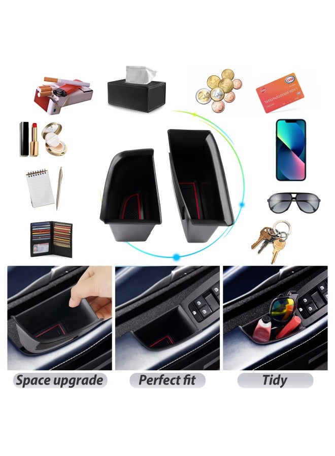 Car Door Side Storage Box For 2019-2023 Mazda3 2020-2023 Cx-30 Cx30 Door Handle Organizer Mazda3 Bp Cx-30 Dm Phone Container Key Holder Abs Tray Insert Glove Pallet 2Pieces Front Door - Image 2