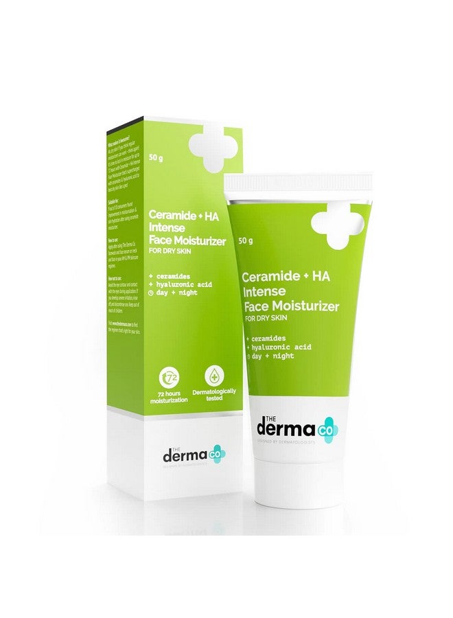 The Derma Co Ceramide + HA Intense Moisturizer Cream With Hyaluronic Acid | For Dry Skin | Repairs Dry & Dull Skin | Locks In Moisture | 50 g - Image 1