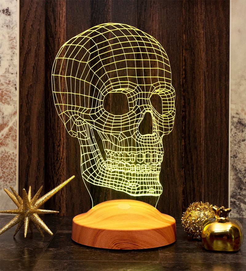Sevgi Lambası Skull Digital Artwork Night Light, 3D LED Lamp  - Image 5
