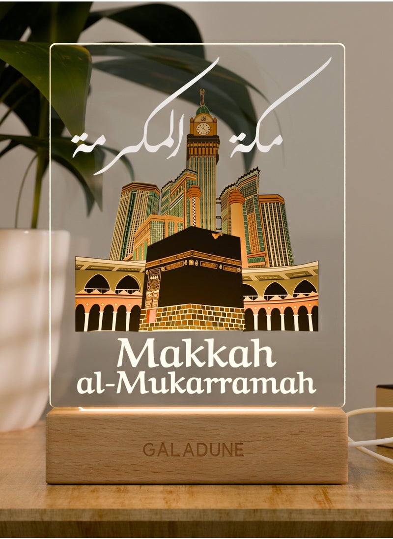 GALADUNE LED Acrylic Night Light, Kaaba and Clock Tower, suitable for Ramadan and Islamic celebrations, home decoration, cafe decoration, night lighting  - Image 4