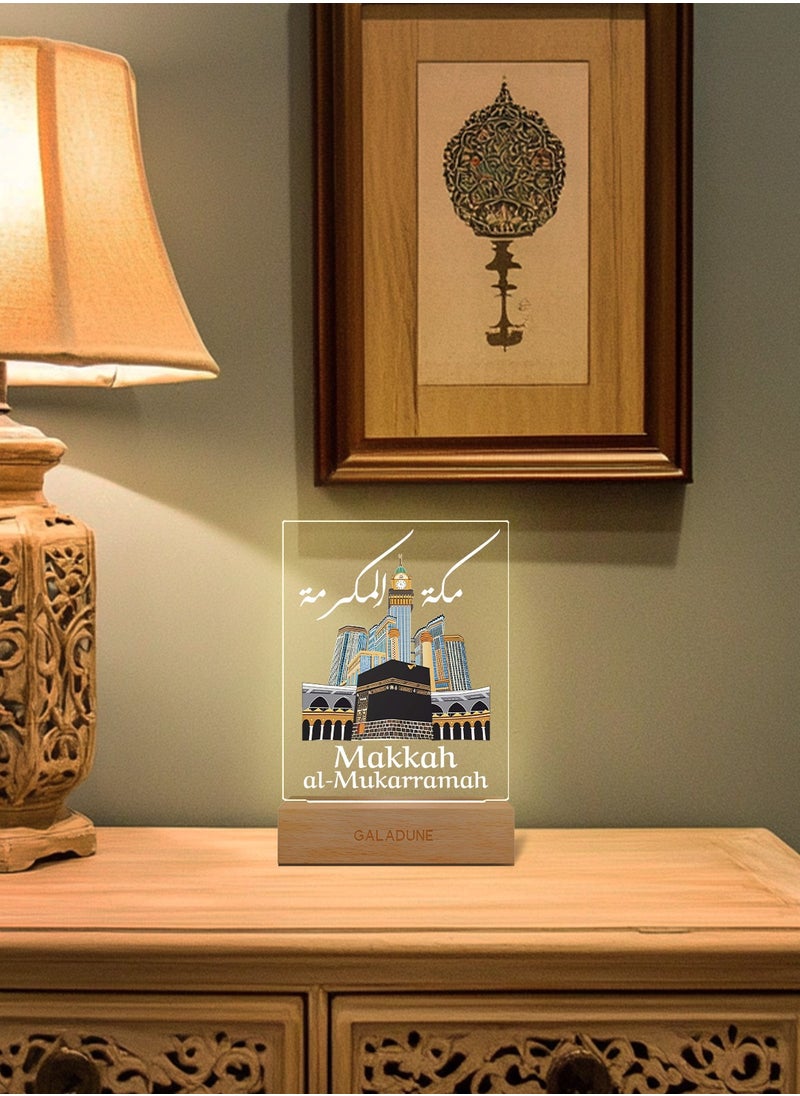 GALADUNE LED Acrylic Night Light, Kaaba and Clock Tower, suitable for Ramadan and Islamic celebrations, home decoration, cafe decoration, night lighting  - Image 5