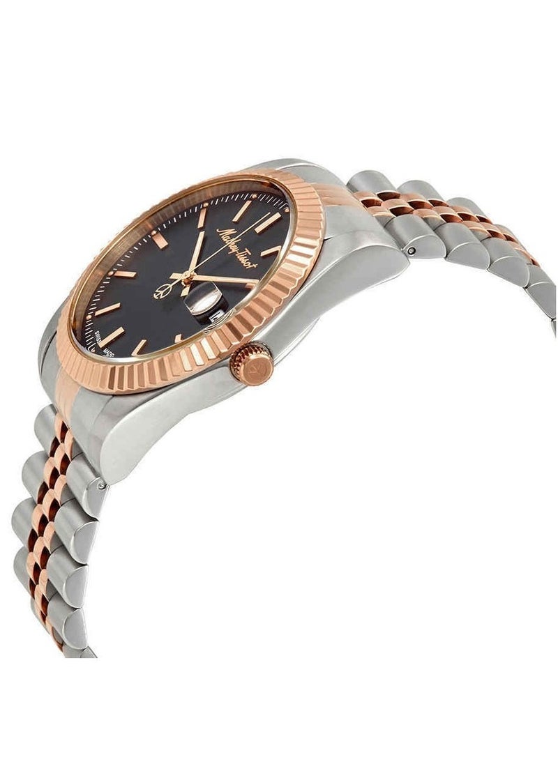 Mathey-Tissot - Mathy III Quartz Black Dial Men's Watch - H810RN - Image 1