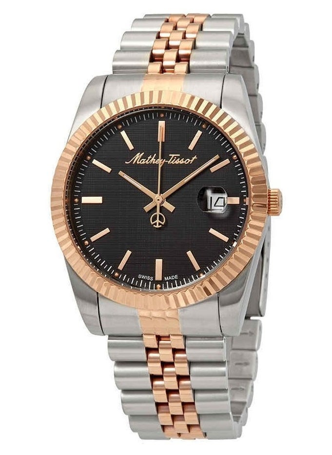 Mathey-Tissot - Mathy III Quartz Black Dial Men's Watch - H810RN - Image 1