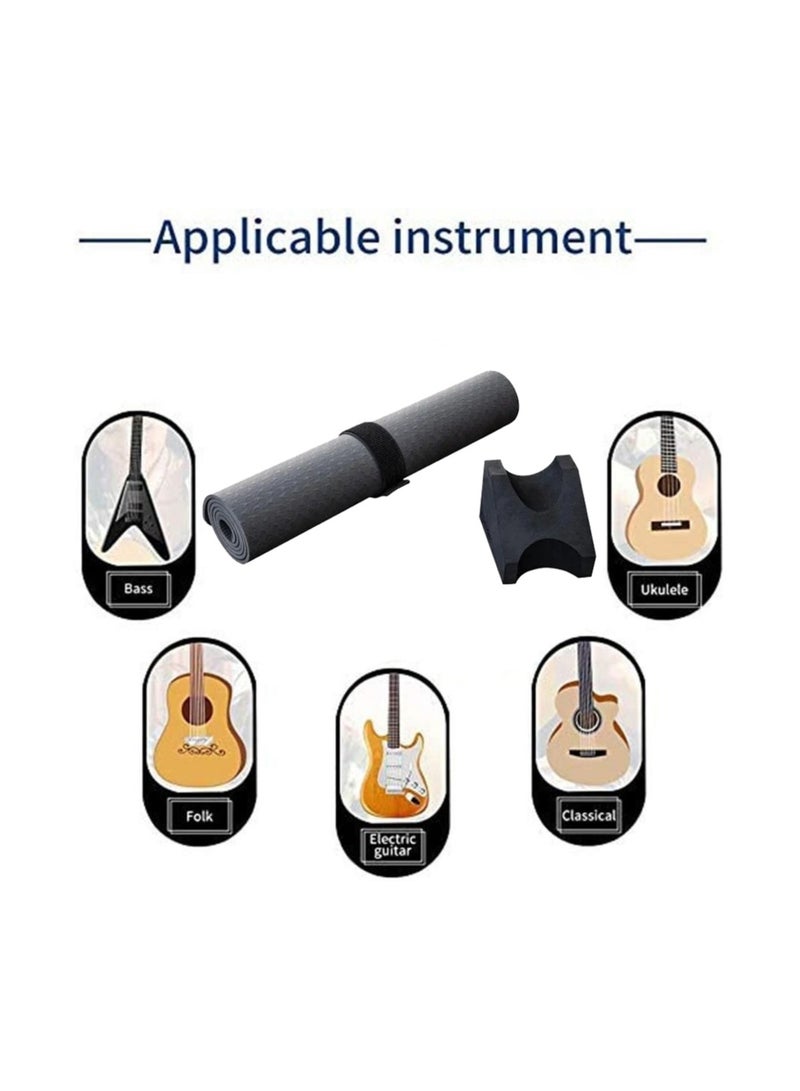 1-Piece Guitar Repair Pad EVA Mat with Neck Support,Musical Instrument Repair Maintenance Tool - Image 2