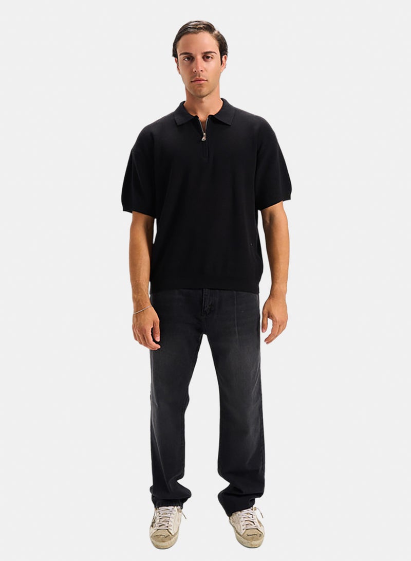 bowline Black Basic Quarter Zipper T-shirt - Image 2