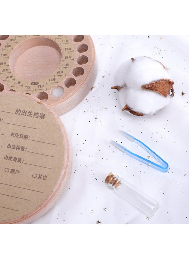 Generic Beech Baby's Teeth Commemorative Box Girl's Boy's Teeth Storage Box Looking Up At The Stars Collection Box Children's Teeth Replacement-Color:Milk Teeth Box-time Bear  - Image 4