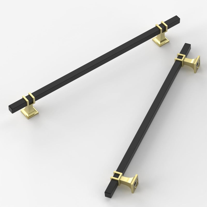 9BUILD 6 Pack 126 Inch Cabinet Pulls Matte Black Kitchen Cabinet Handles Cabinet Hardware Kitchen Handles for Cabinets Black Pulls T Bar Drawer Handle - Image 2