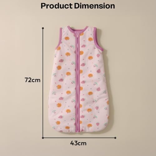 StarAndDaisy Baby Swaddles for Newborns, 100% Cotton Baby Swaddle Wrap for Newborns Arms Up Baby Sleeping Blanket Zipping Baby Sleeping Bag Newborn Sleep Sacks for 0-6 Months(Pink-Strawberry) - Image 2