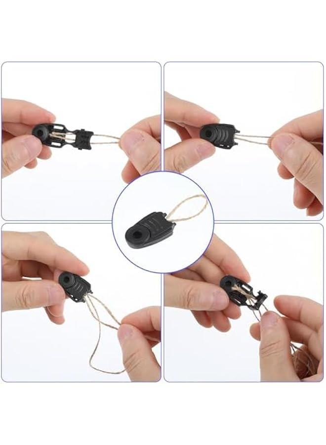 25PCS Zipper Pull Cord Ends Clips, Paracord Accessories Shoe Lace Lock Cord Plastic Draw String Clip Zipper Pull Tab for Backpack Running Shoe DIY Replacement Zipper Stopper  - Image 5