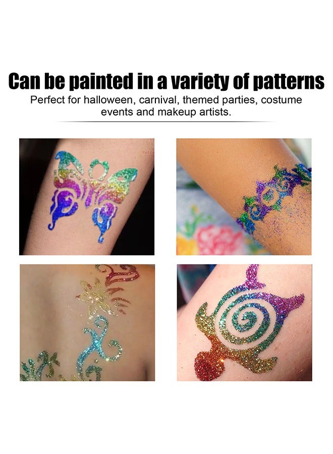 EELHOE Glitter Tattoo Skin Glue - Cosmetic glitter glue, Face chunky glitter glue adhesive body cosmetic makeup (8ml) - Image 3