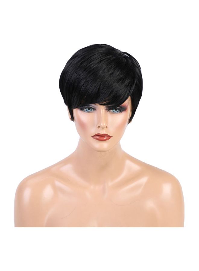 NIBEMINENT Short Hair Wig Black 10inch