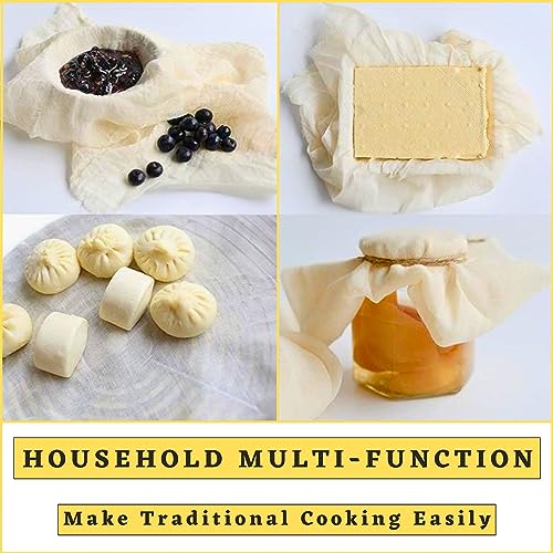 Gowloz 100% Unbleached Cotton Cheesecloth – Reusable Muslin Strainer Fabric for Cooking, Baking, and Filtering | Fine Weave Cloth for Straining Sauces, Soups, Juices, and Cheese Making | 2-Meter - Image 4