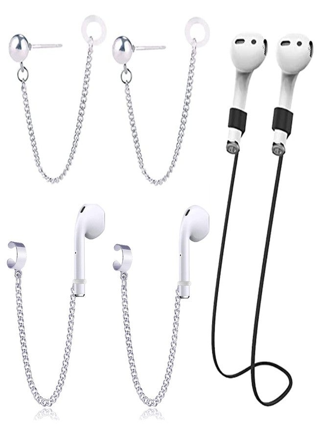 XHBTS حلقات أذن 2 زوج مضادة للفقد لحزام أذن Airpods مضاد للفقد لحزام Airpods Pro، حامل سماعات أذن لاسلكية، موصل سماعات الأذن - Image 1
