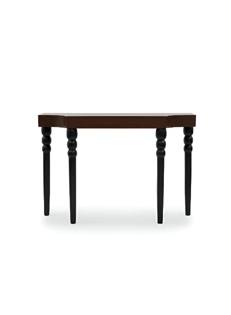 يونيكسار طاولة كونسول فاخرة بقشرة الجوز، طاولة مدخل 130 سم بأرجل من الخشب السويدي المصمت، - Image 2