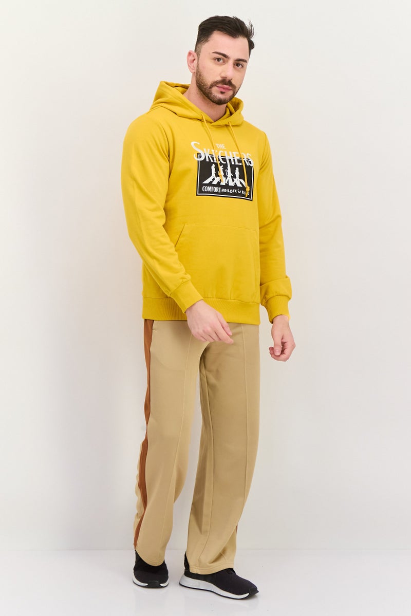 SKECHERS Men Sportswear Fit Long Sleeve Outdoor Sweatshirt, Yellow  - Image 4