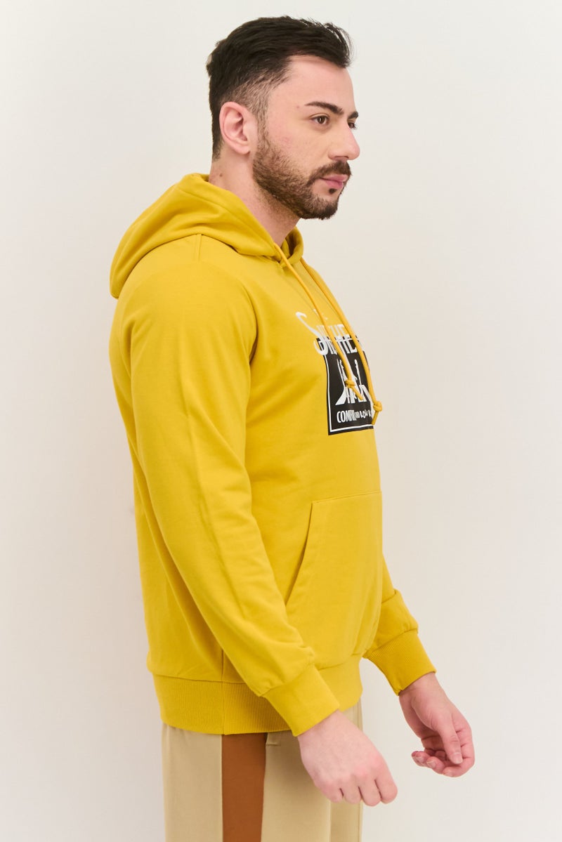SKECHERS Men Sportswear Fit Long Sleeve Outdoor Sweatshirt, Yellow  - Image 2