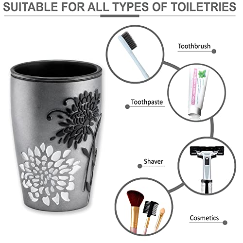 Popular Bath Tumbler, Erica Collection, Grey - Image 3