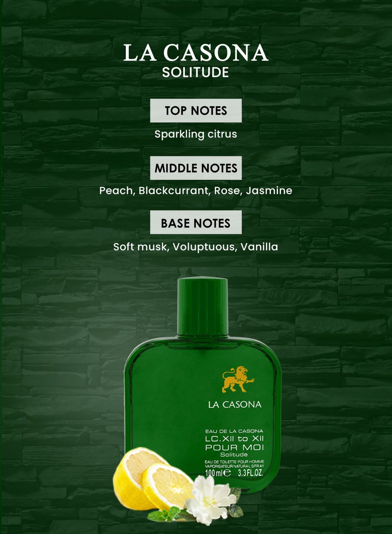 LA CASONA SOLITUDE GREEN EDT 100ML - Fresh Citrus & Musk - Image 2