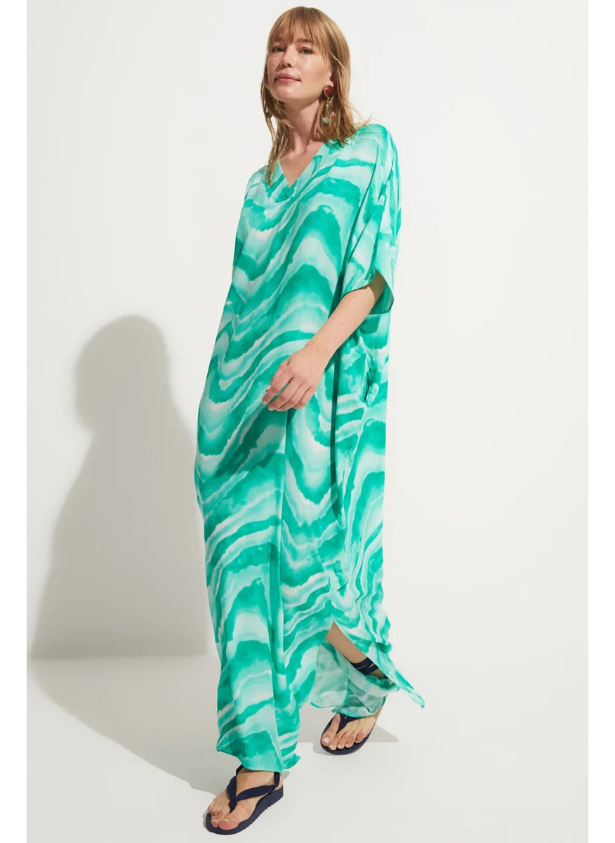 JUNE Patterned Kaftan Dress