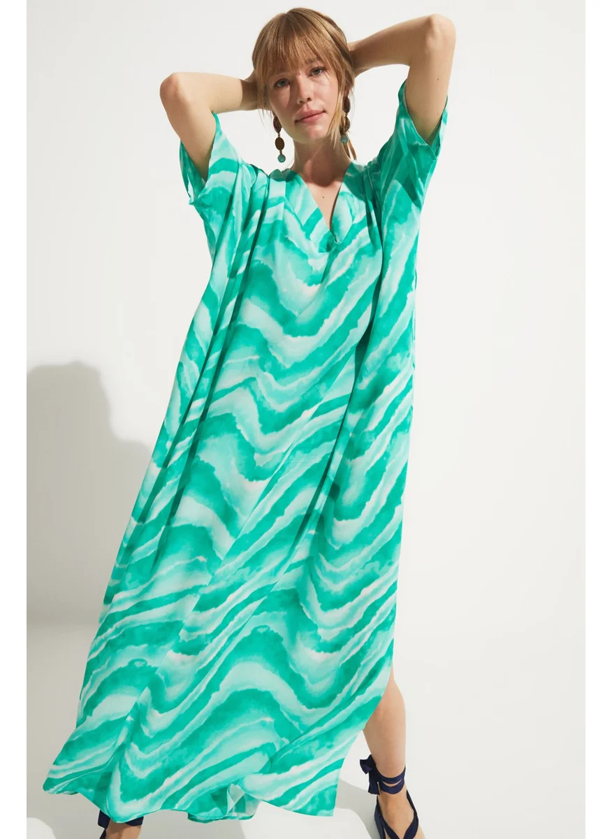 JUNE Patterned Kaftan Dress