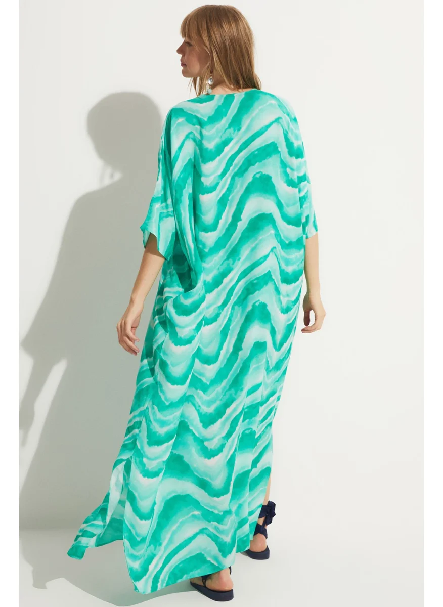 JUNE Patterned Kaftan Dress