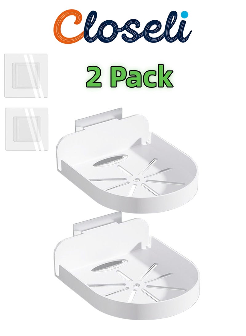 Closeli 2 Pack Camera Mount Bracket, Storage Shelf Bracket, Wall Mount Stand, Security Camera Base Holder, No Drill Installation, Floating Design, Easy to Install, for Security Cameras, Speakers, Baby Monitors and Other Devices - Image 1