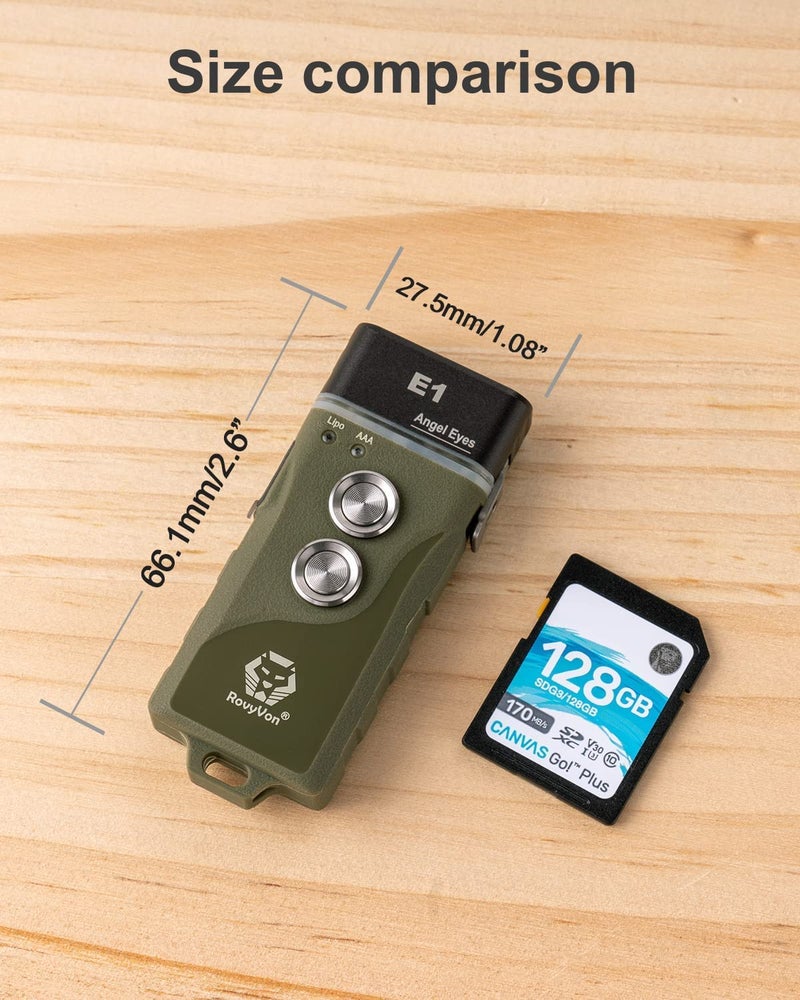 RovyVon E1 EDC Flashlight High Lumen Rechargeable, 700 Lumen Dual Power AAA Keychain Flashlights with Lockout Mode, Waterproof for Daily Use, Camping - Image 3