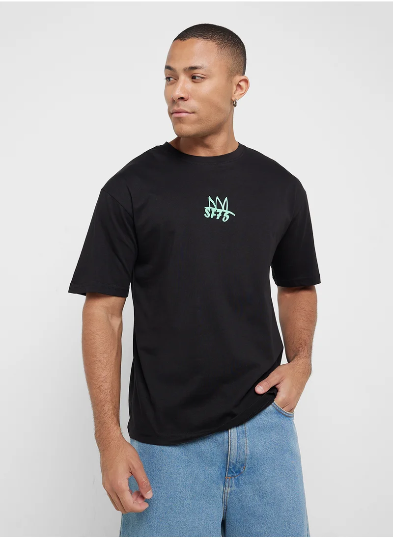 Seventy Five Graphic Print Oversized T-Shirt