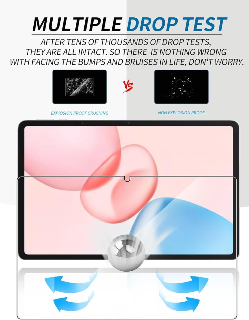 Tab Screen Protector Compatible with Honor Pad 10 12.1 Inch 2025, Tempered Glass Film, 9H Hardness, Touch Sensitive, Anti-Fingerprint, Anti-Scratch, Bubble Free (2 Pack) - Image 4