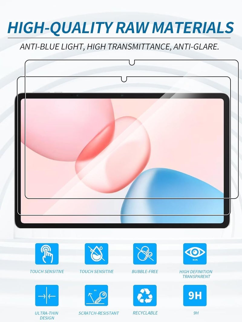Tab Screen Protector Compatible with Honor Pad 10 12.1 Inch 2025, Tempered Glass Film, 9H Hardness, Touch Sensitive, Anti-Fingerprint, Anti-Scratch, Bubble Free (2 Pack) - Image 3