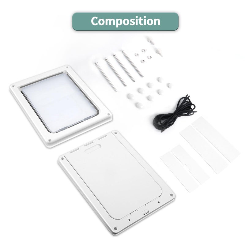 Lessmon Large Doggie Door with Magnetic Locking Panel for Home Security - Durable & Weatherproof Outer Size 16.9x14in for Medium to Large Dogs, Cats, Pets. Easy to Install - Image 5