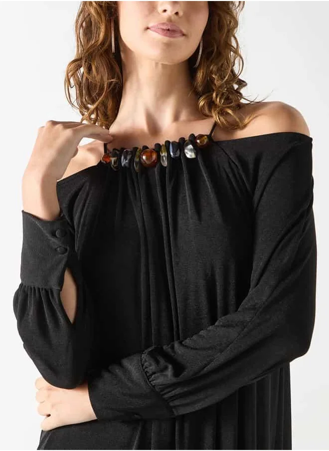 Iconic Off Shoulder Midi Dress