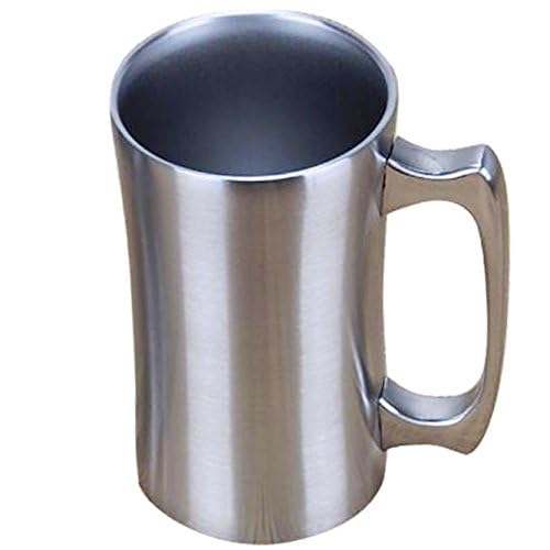 OrgMemory Insulated Cup, Stainless Steel Coffee Mug, 20 oz Coffee Mug, (560 ml), Double Wall Beer Stein, Tumbler with Handle, Insulated Beer Mug with Lid - Image 2