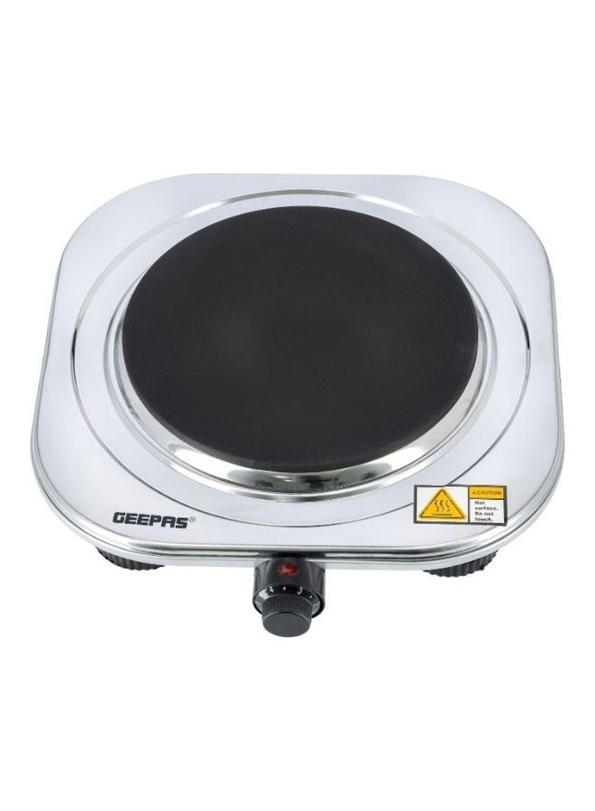 GEEPAS Stainless Steel Single Hot Plate With Indicator Light And Adjustable Temperature Control 1500 W GHP32023 Silver/Black - Image 1