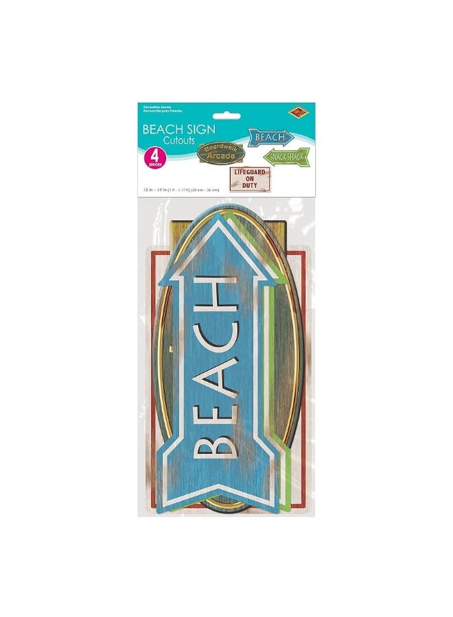 Beistle Beach Sign Cutouts Party Accessory - Image 2