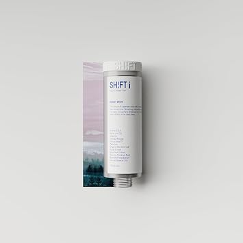 SH!FT Vitamin C Shower Filter Forest Scent with Botanical Hair and Skin Care Easy Installation Fits Most Showers Leak Free Compact Design Easy Installation Fits Most Showers - Image 1