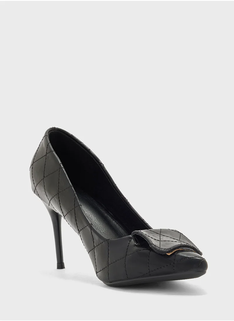 ELLA Weave Detail Pointy Pump